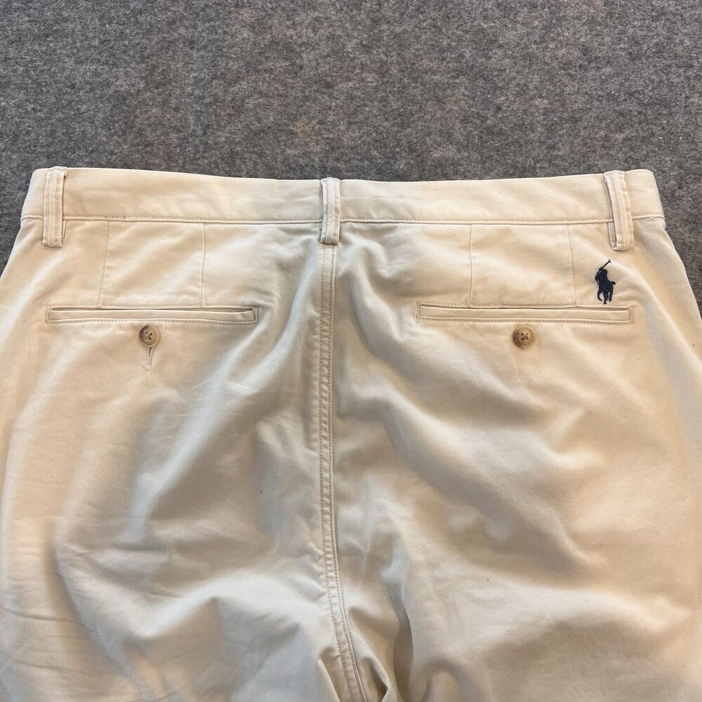 Polo Ralph Lauren Men’s Stretch Cotton Twill Chino Pant Cream Color Size 33/30 - Picture 10 of 12